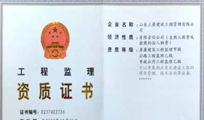 济南环亚集团集团资质（监理资质）